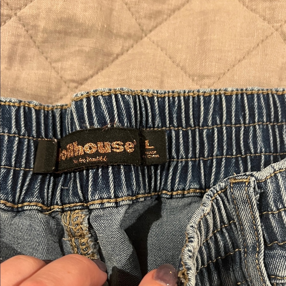 Women's Blue High-Waisted Jeans - Picture 3 of 5